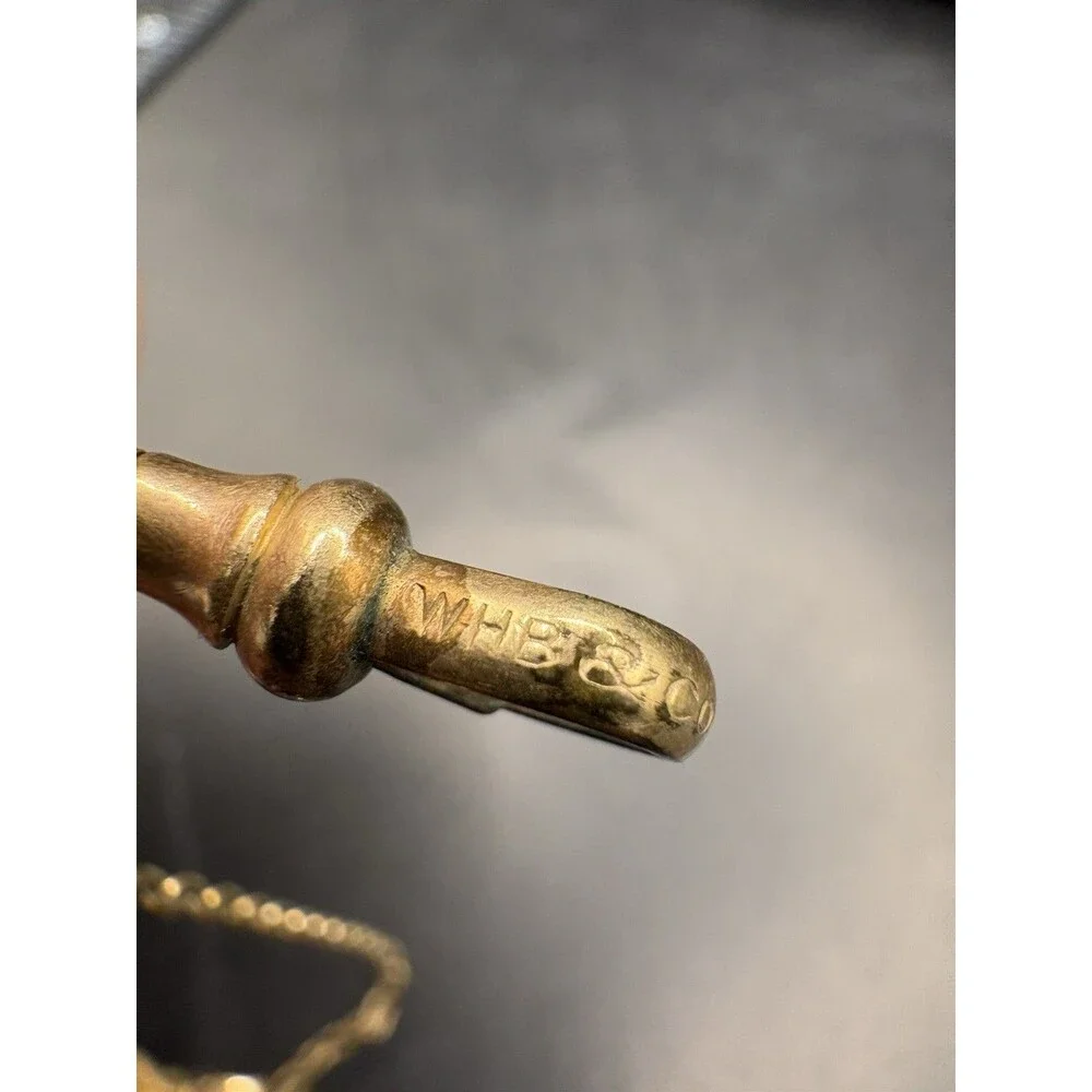 Antique WHB & Co Gold Filled  Watch Chain Fob 4” Beautiful!